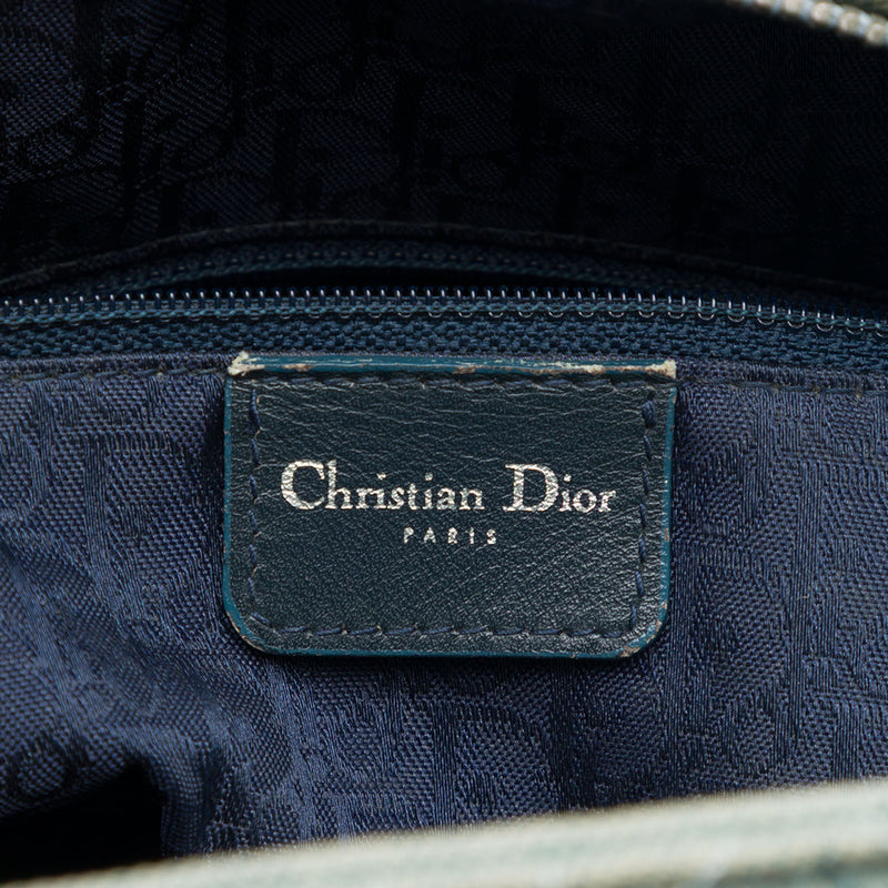 Large Denim Cannage Acrylic Handles Lady Dior - Image 5