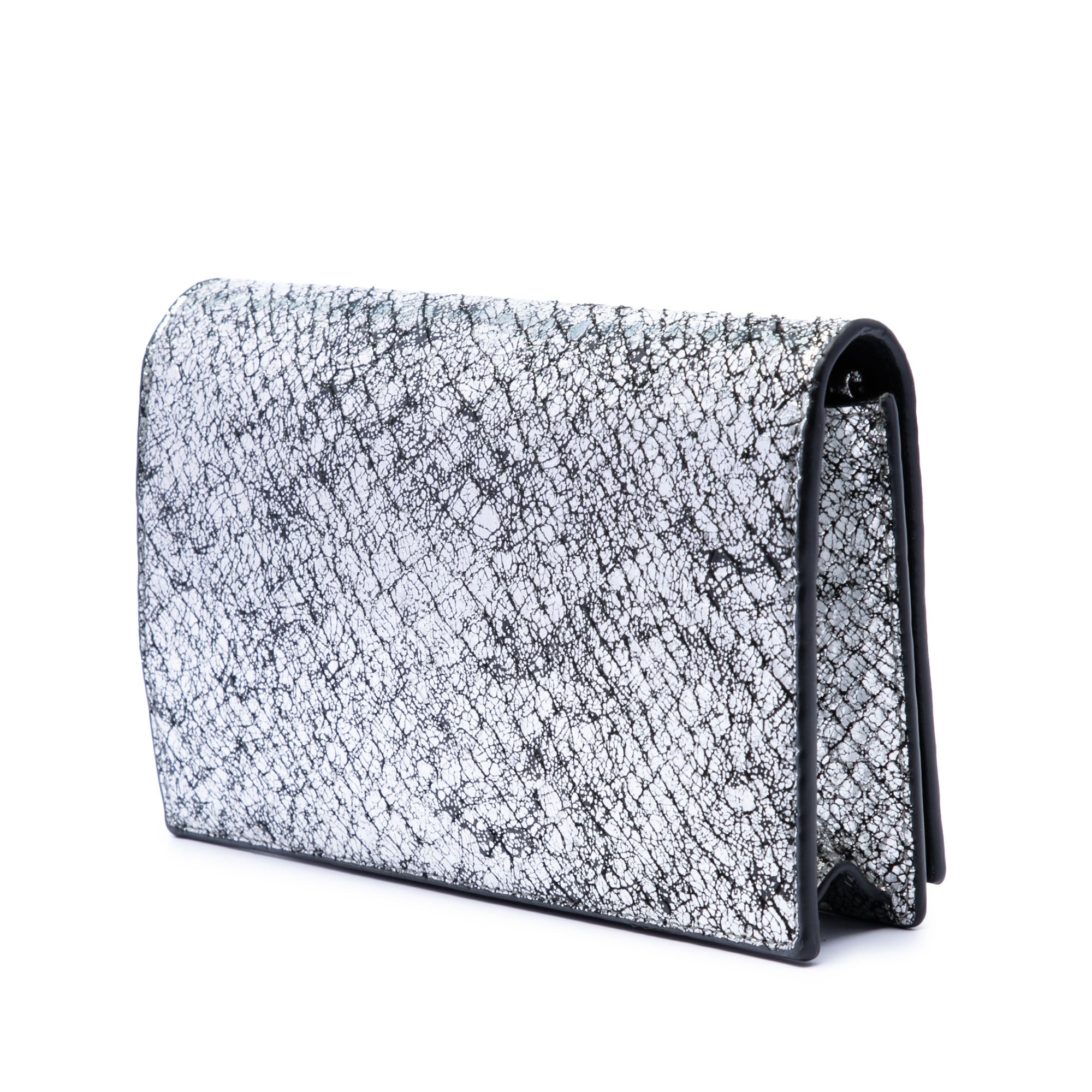 Python Embossed Metallic Leather Classic Monogram Kate Tassel Wallet on Chain - Image 2