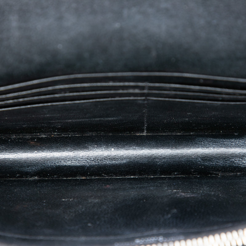 Python Embossed Metallic Leather Classic Monogram Kate Tassel Wallet on Chain - Image 4