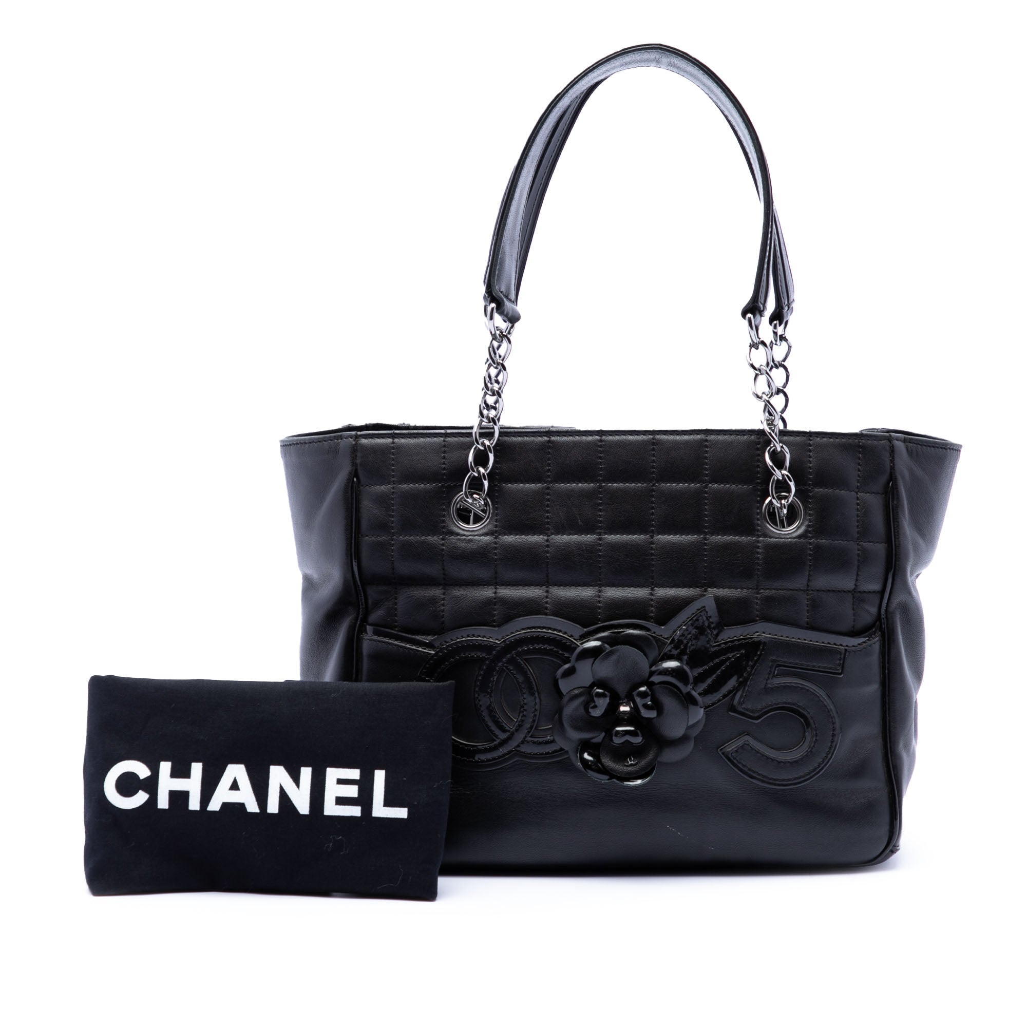 CC Choco Bar Lambskin Camellia No 5 Tote - Image 7