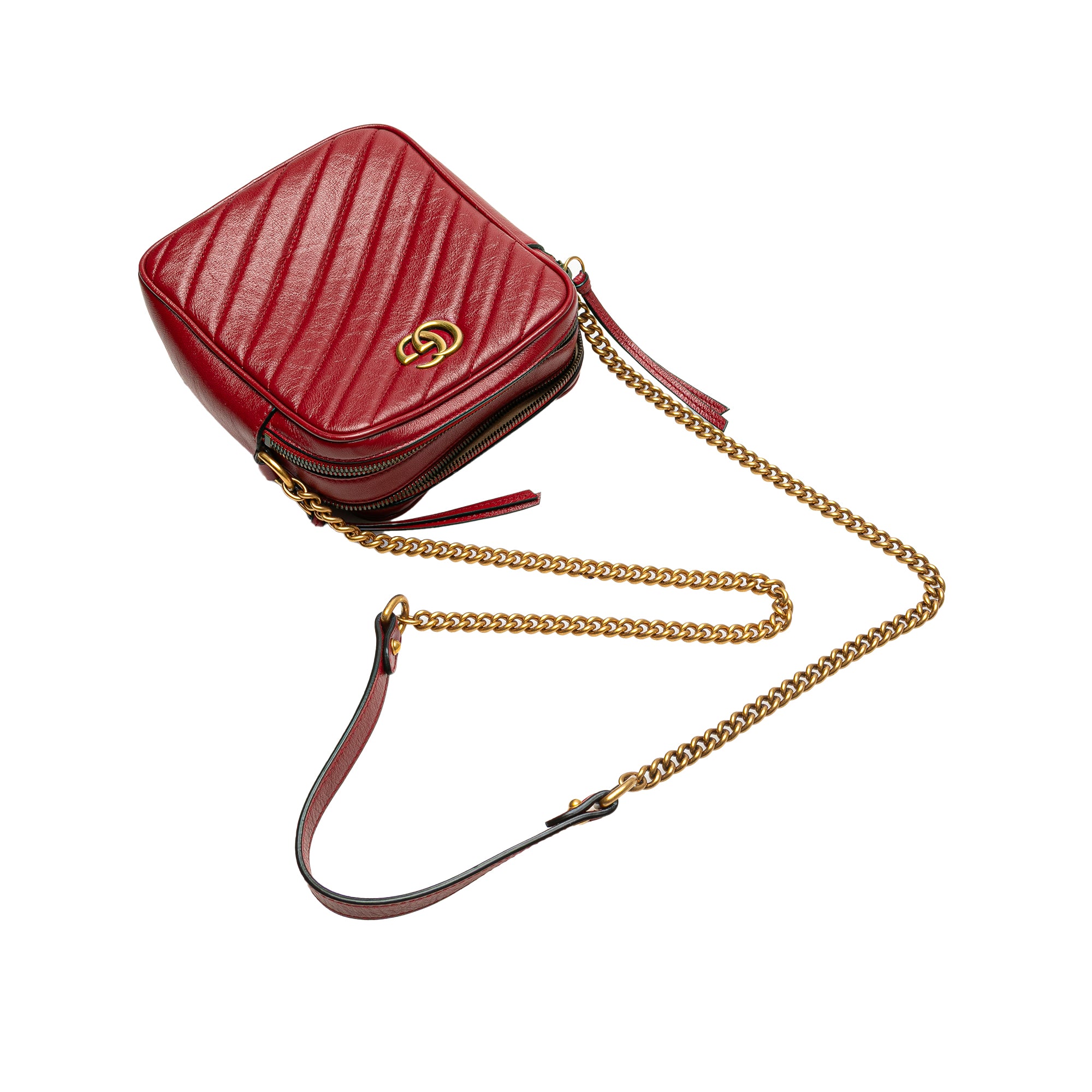 GG Marmont Matelasse Leather Double Zip Crossbody - Image 9