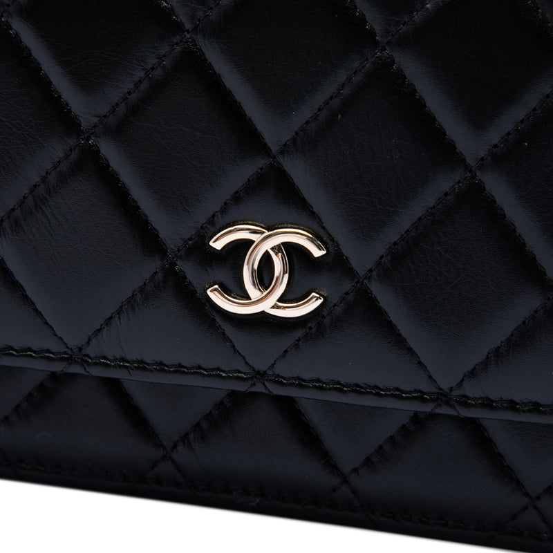 CC Quilted Calfskin Maxi Pearls Wallet on Chain - Image 5