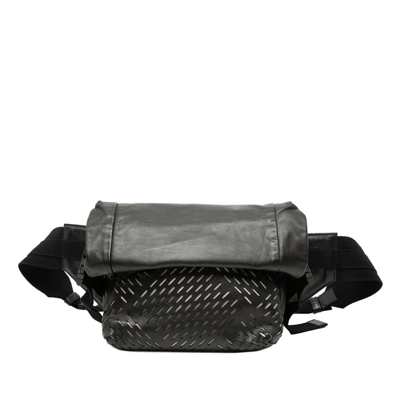 Perforated Leather Belt Bag