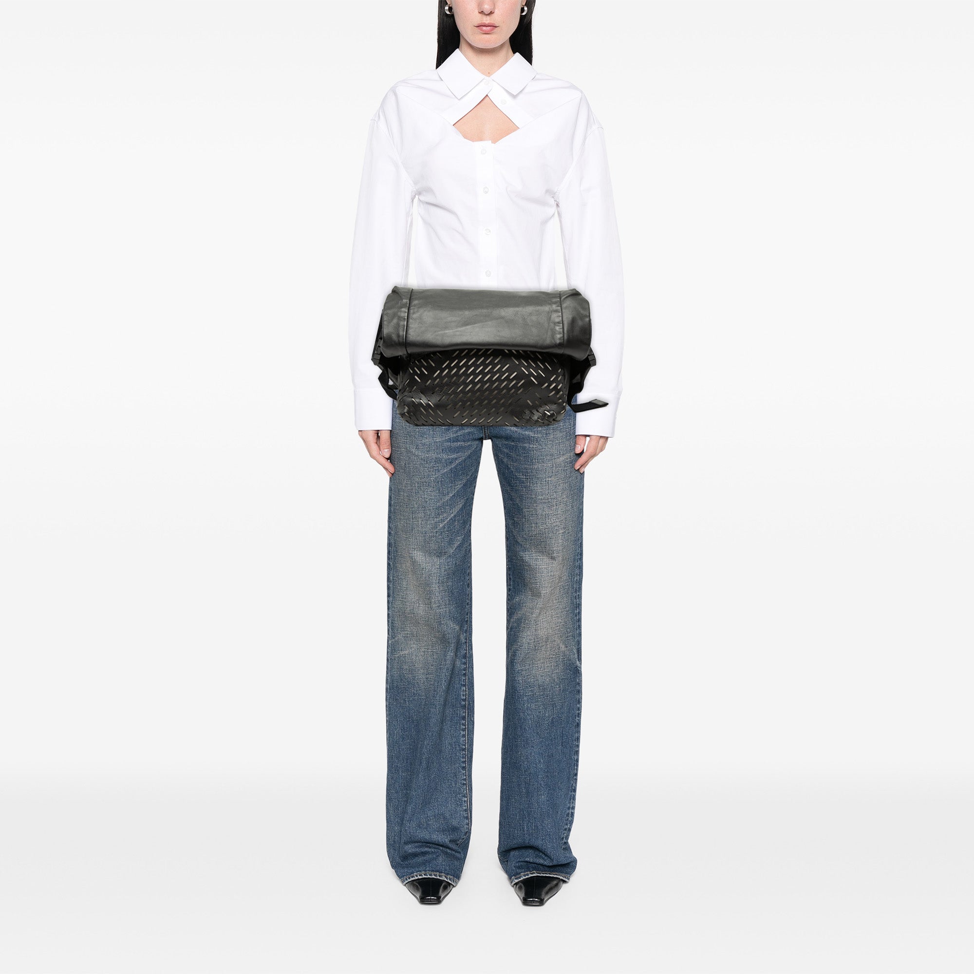 Perforated Leather Belt Bag - Image 7