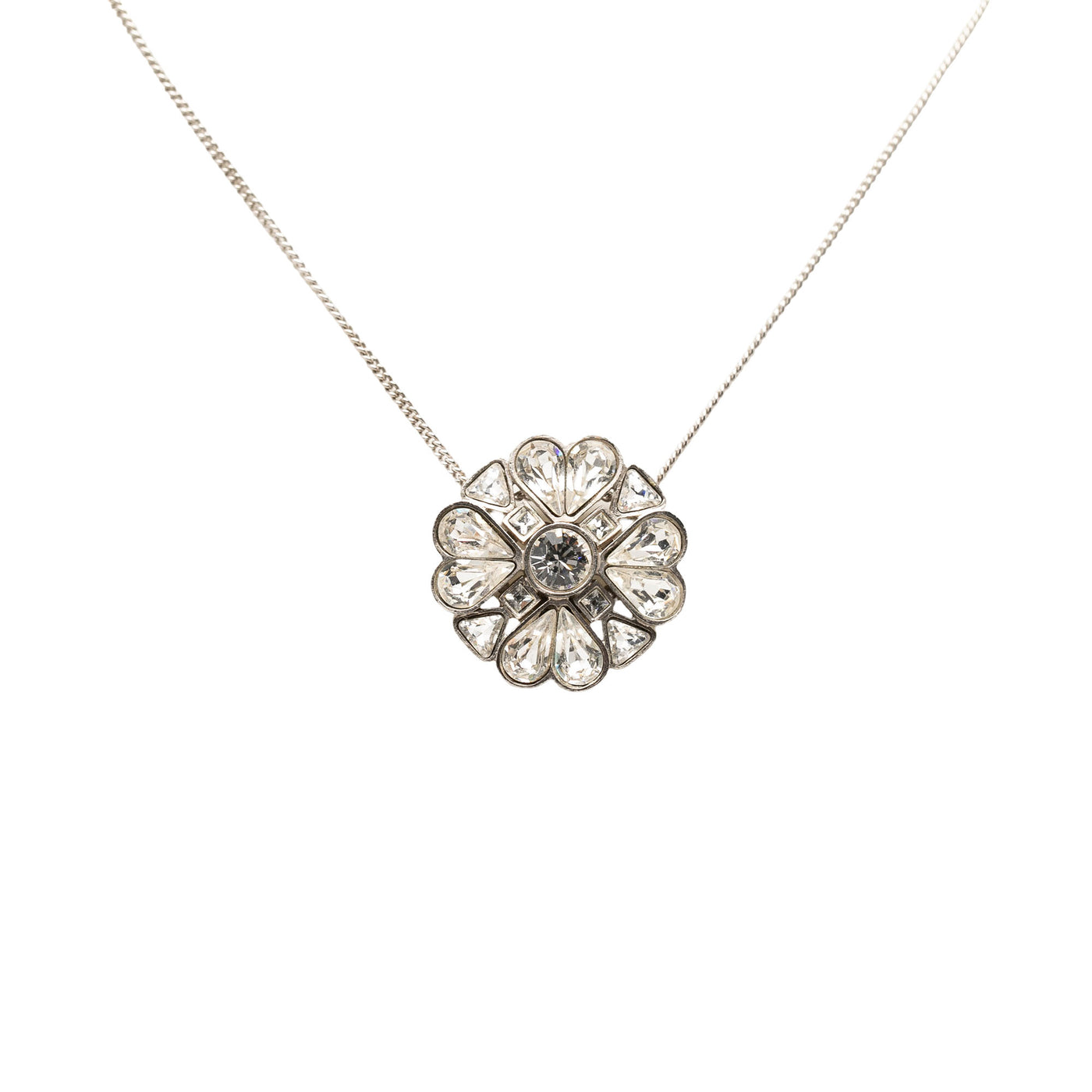 CC Brass Strass Clover Pendant Necklace - Image 1