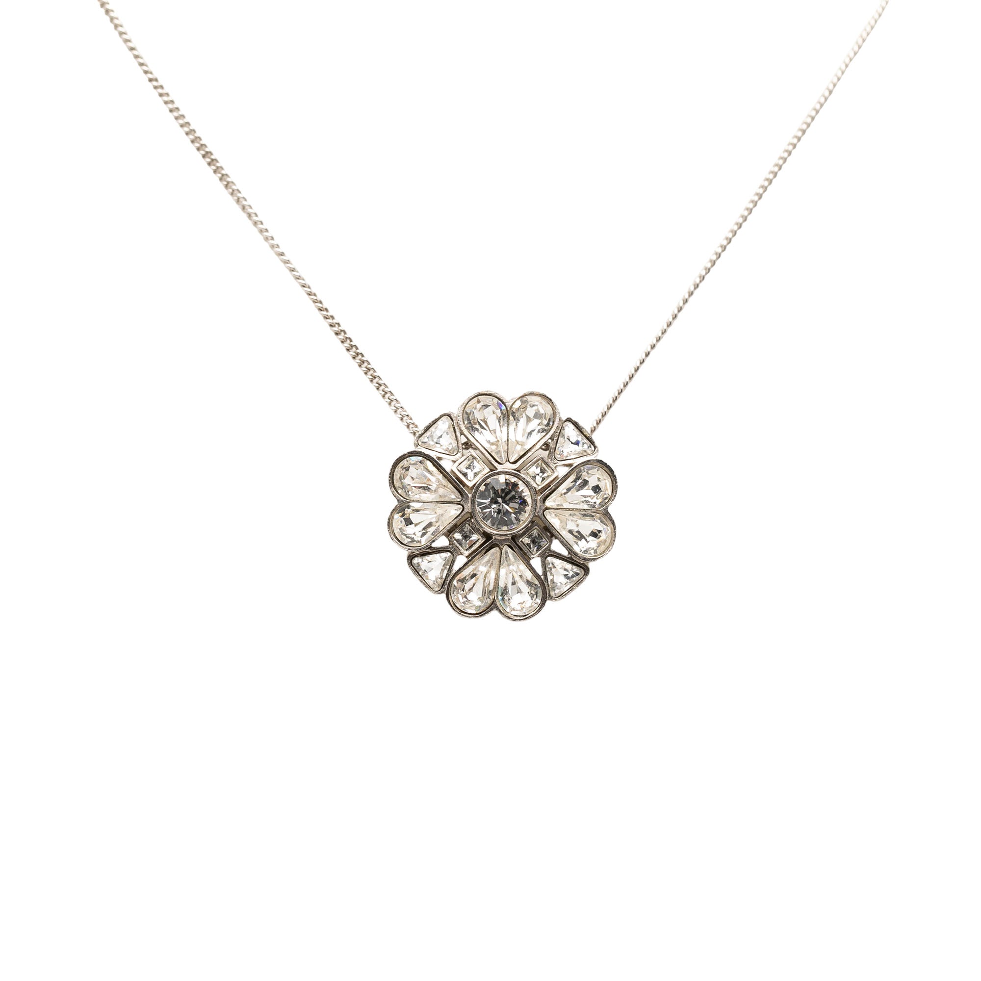 CC Brass Strass Clover Pendant Necklace - Image 1