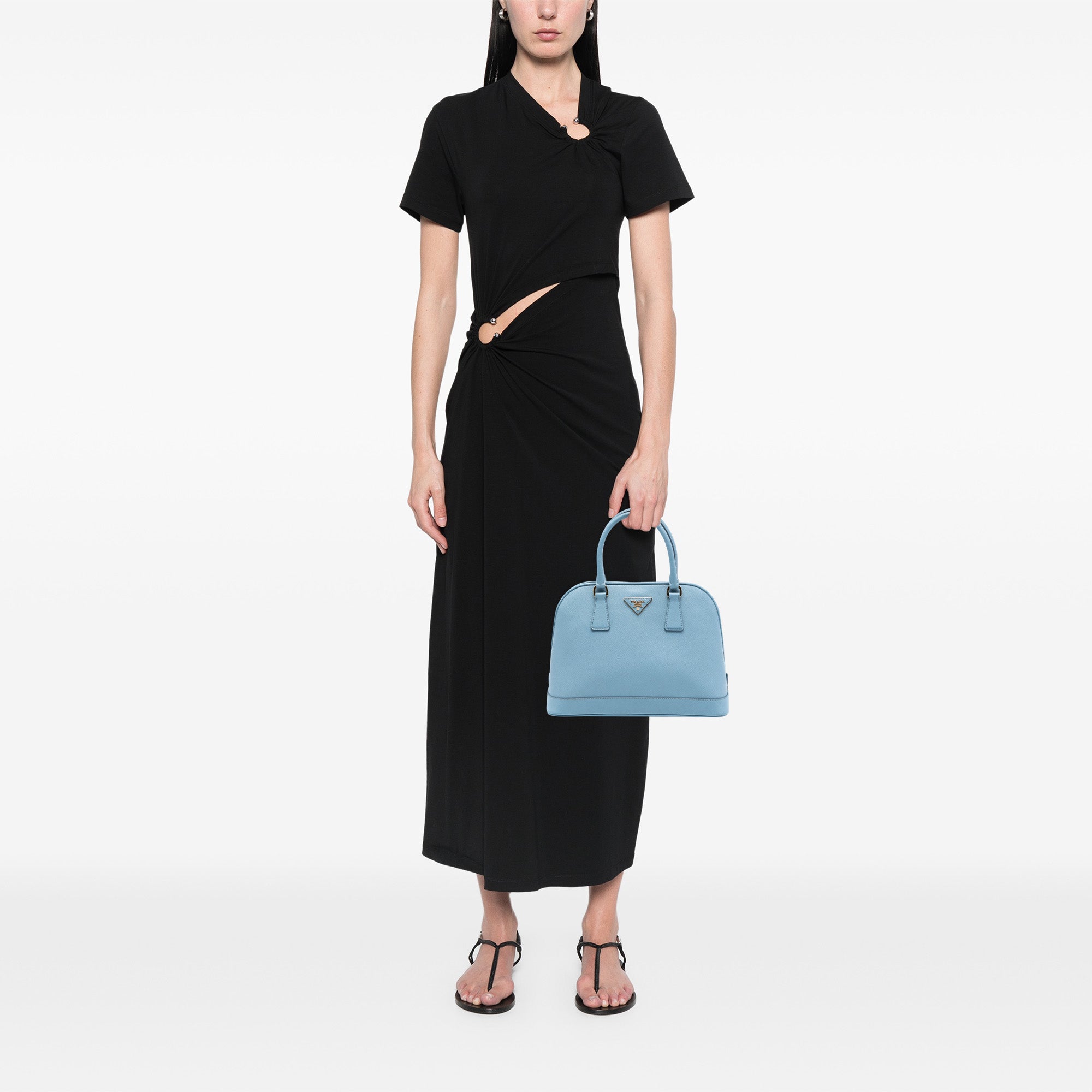 Medium Saffiano Lux Open Promenade Satchel - Image 6