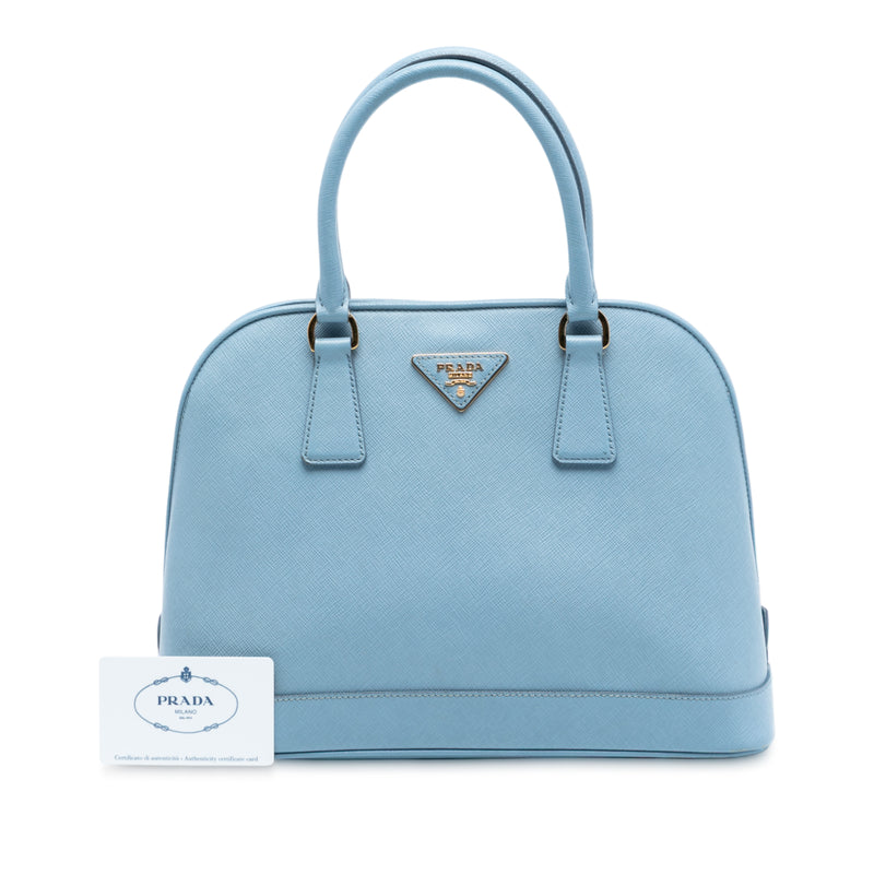 Medium Saffiano Lux Open Promenade Satchel - Image 7
