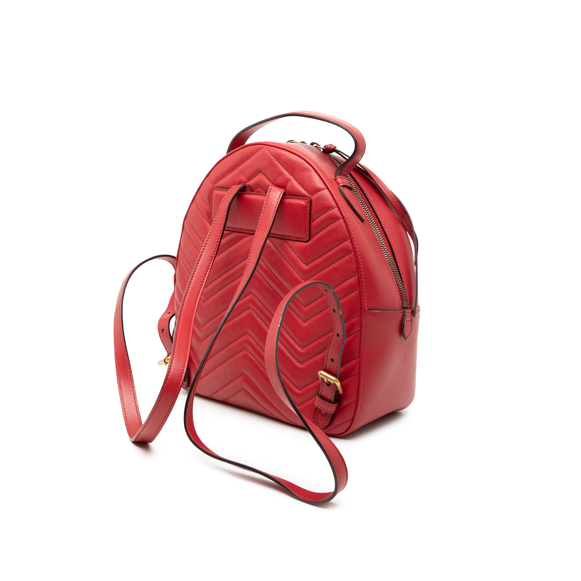 Small GG Marmont Matelasse Leather Backpack - Image 2