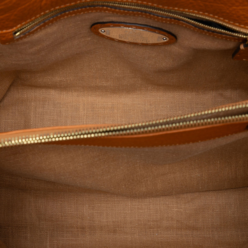 Large Leather Selleria Linda Handbag - Image 4