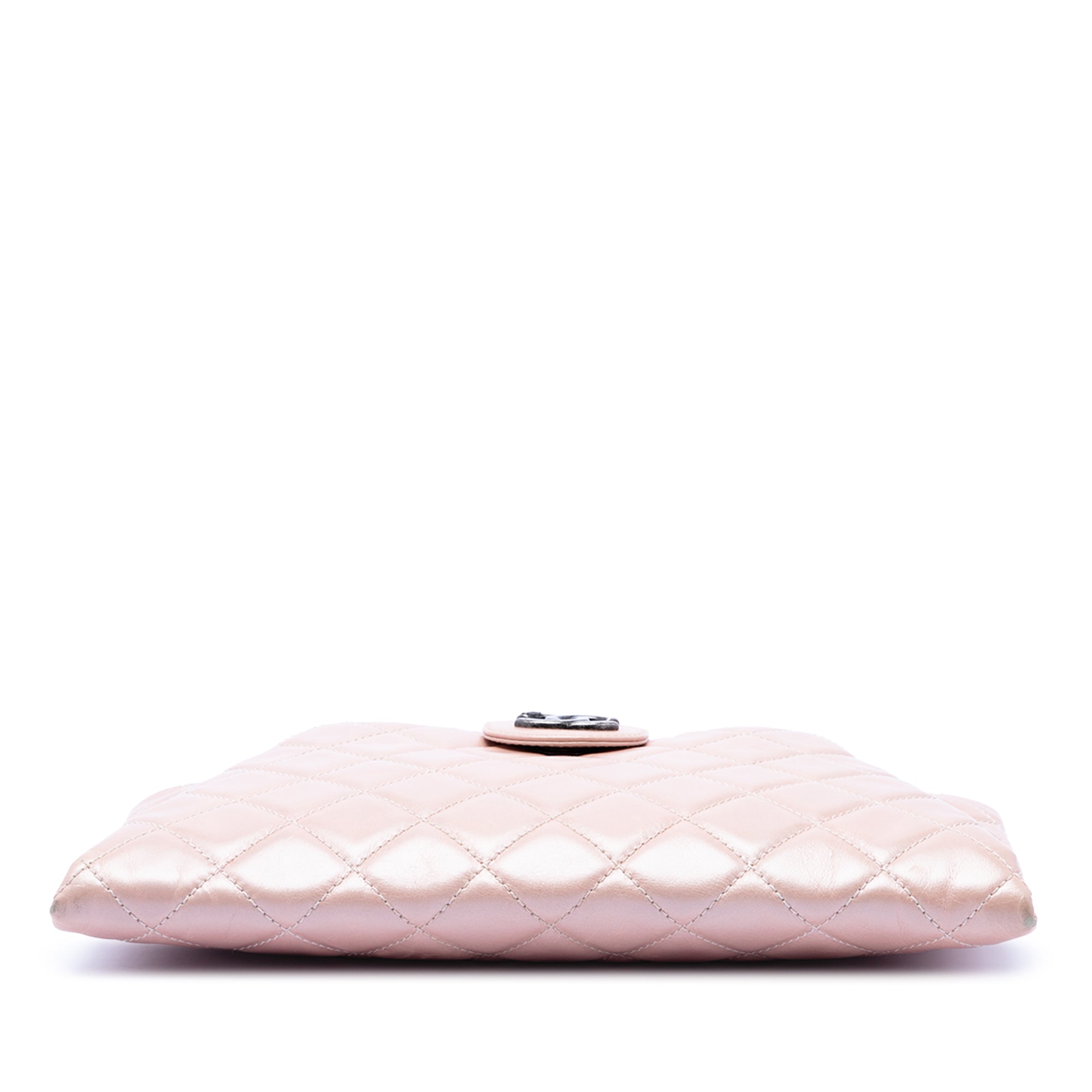 Quilted Glazed Calfskin Coco Pleats Clutch - Image 3