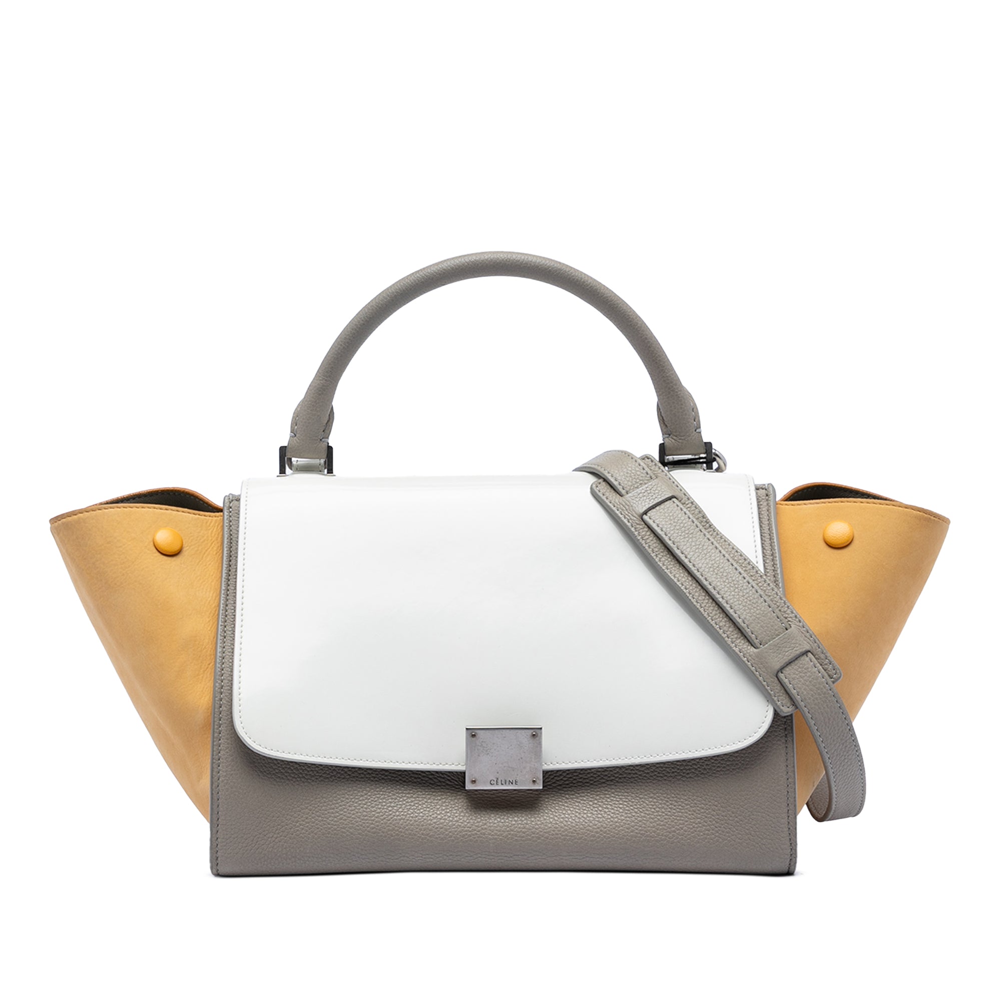 Small Tricolor Leather Trapeze Satchel - Image 1