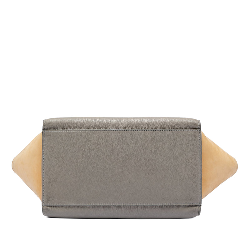 Small Tricolor Leather Trapeze Satchel - Image 3