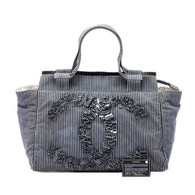 CC Striped Canvas Shopper Tote - Image 7