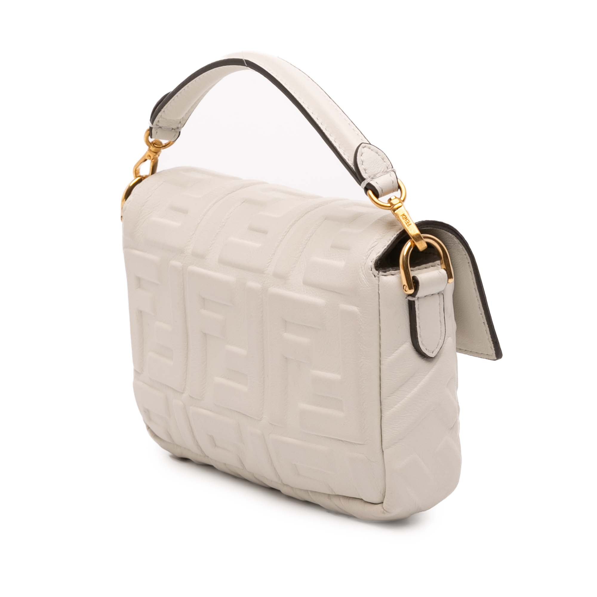 Mini Zucca Embossed Leather Baguette Satchel - Image 2