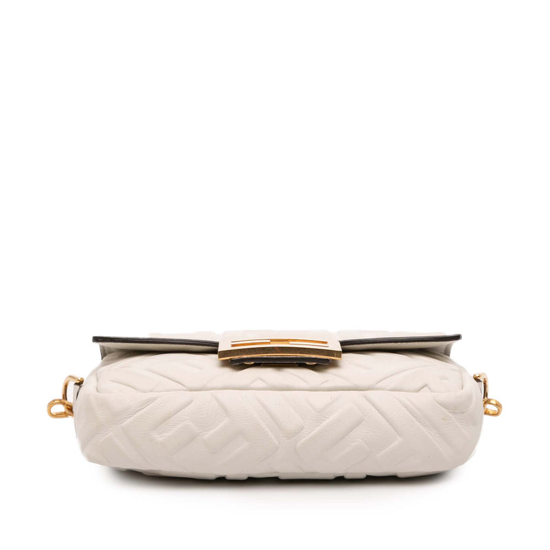 Mini Zucca Embossed Leather Baguette Satchel - Image 3
