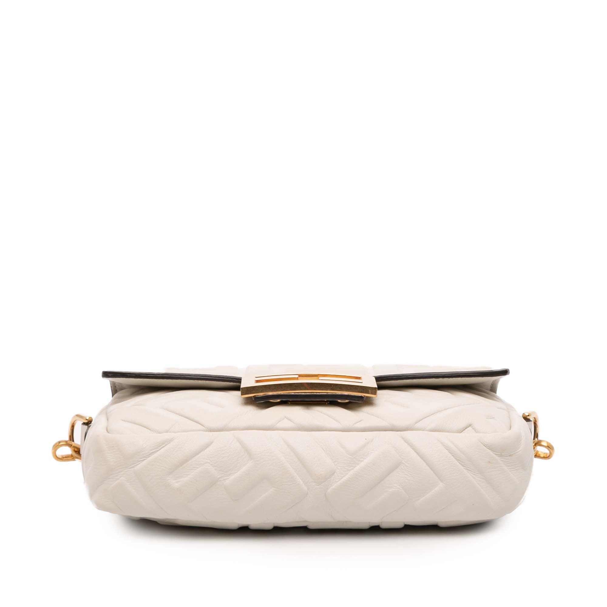 Mini Zucca Embossed Leather Baguette Satchel - Image 3