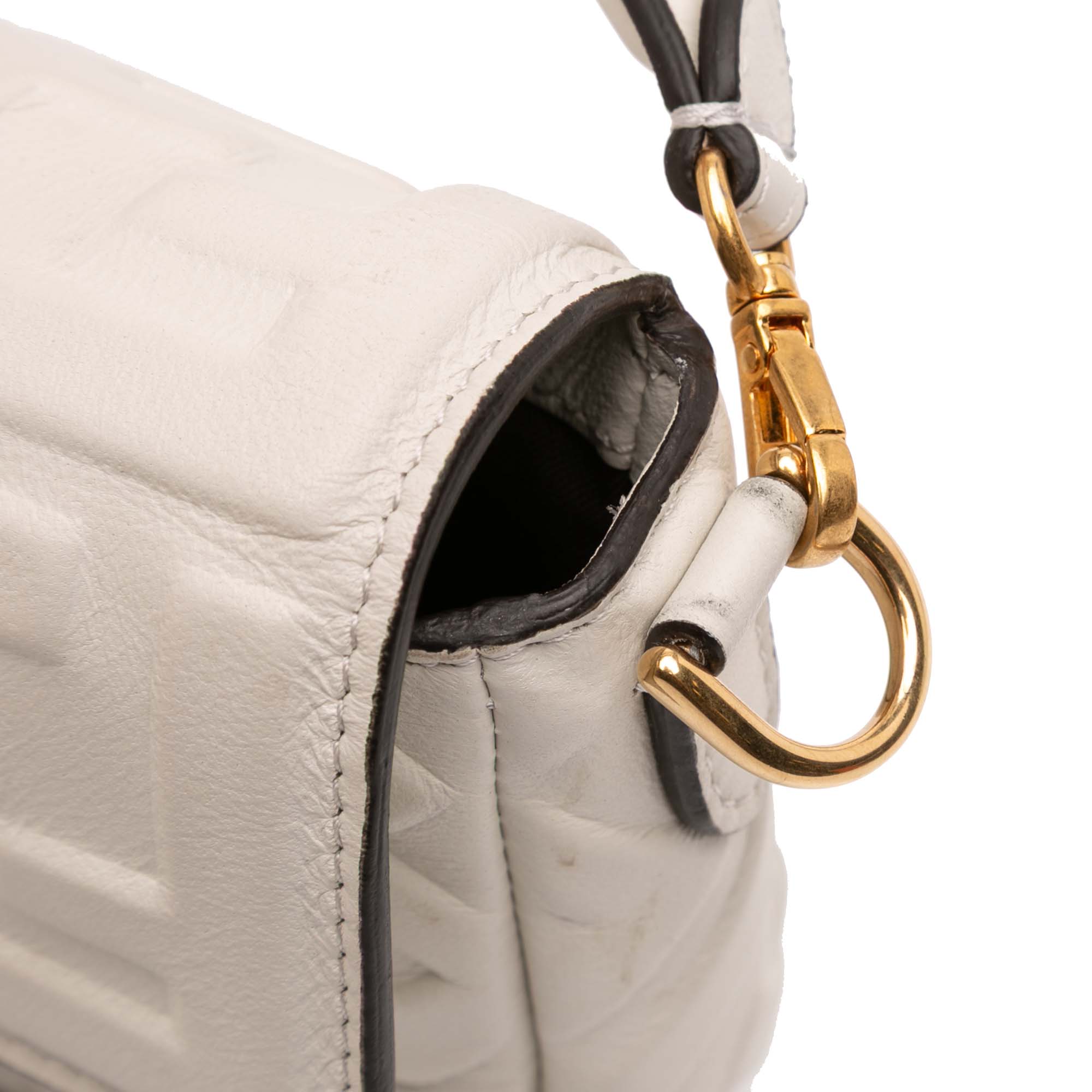 Mini Zucca Embossed Leather Baguette Satchel - Image 8