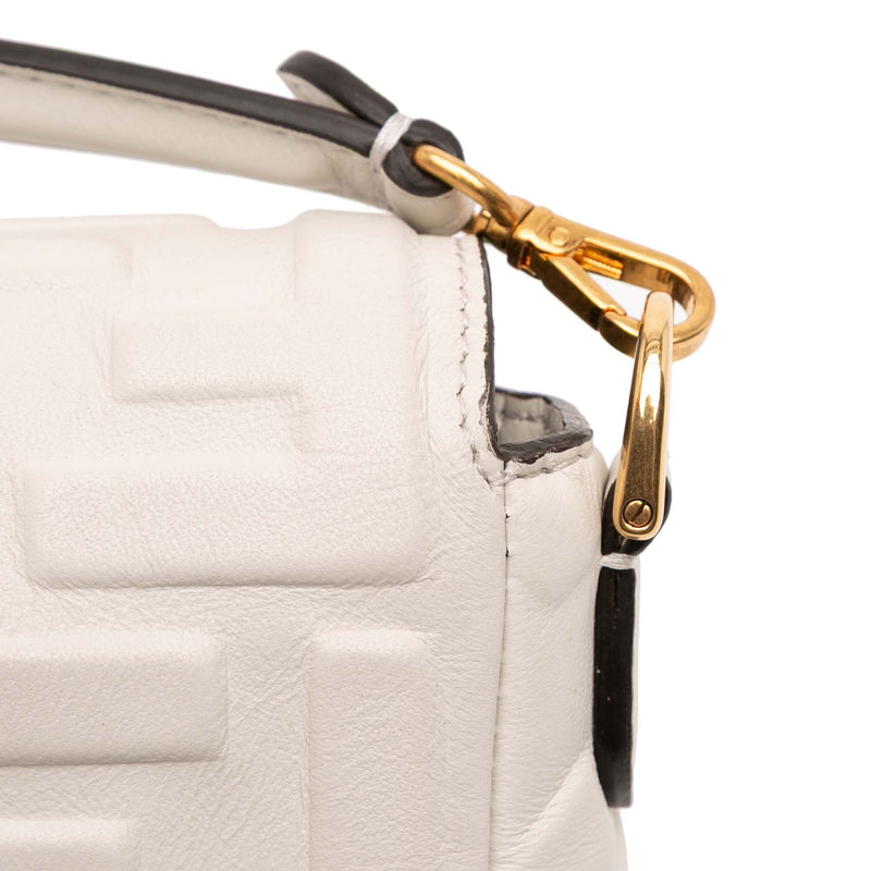 Mini Zucca Embossed Leather Baguette Satchel - Image 9