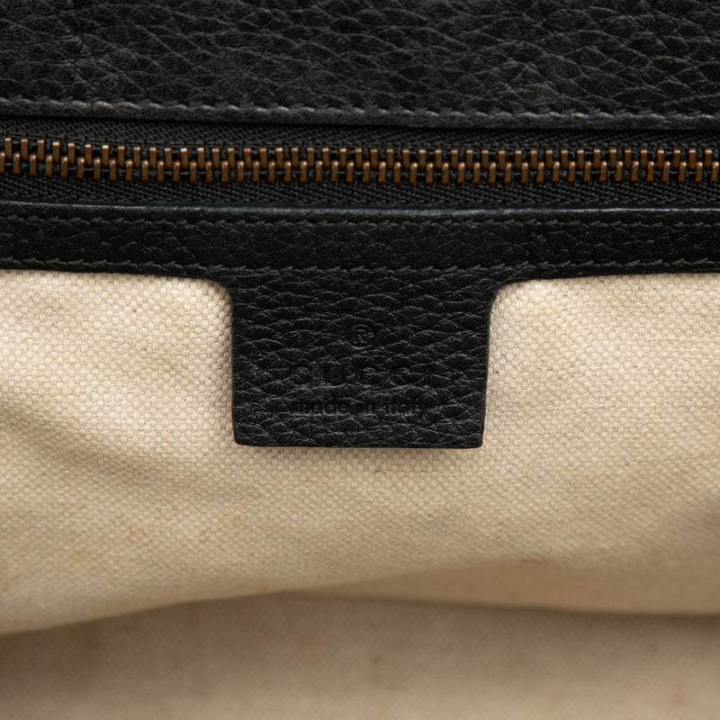 Small GG Marmont Grained Calfskin Top Handle Satchel - Image 5