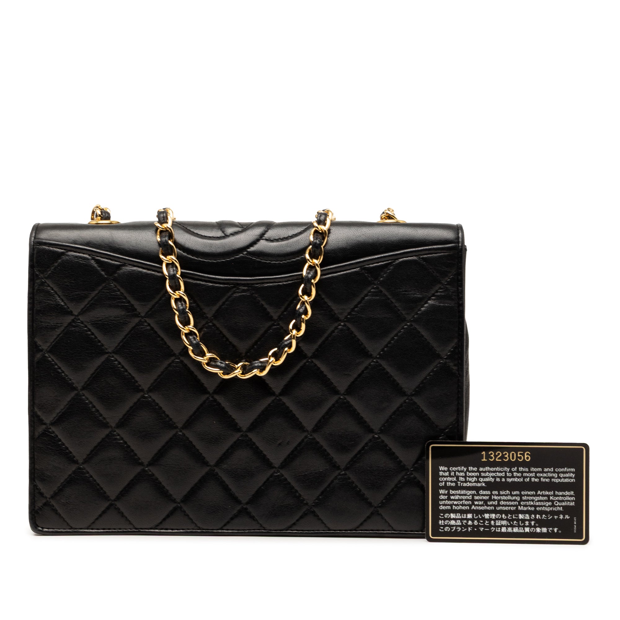 CC Quilted Lambskin Full Flap Crossbody - Image 8