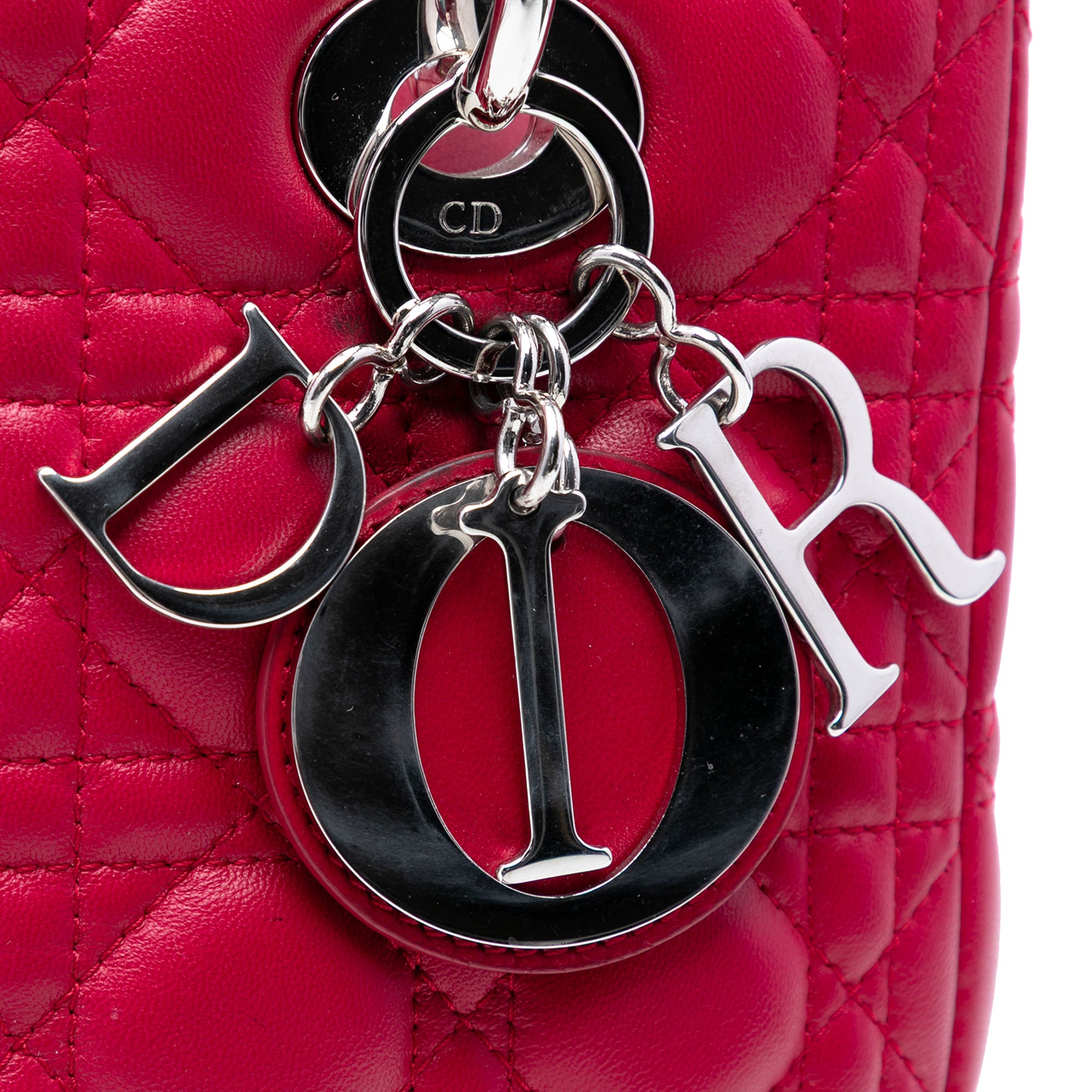 Medium Lambskin Cannage Lady Dior - Image 6