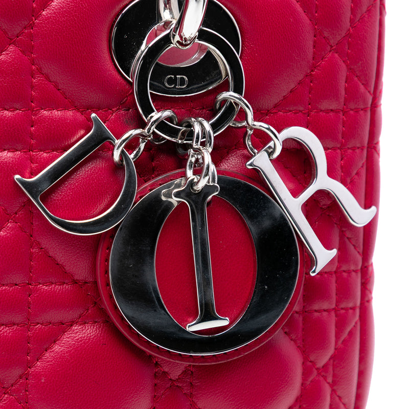 Medium Lambskin Cannage Lady Dior - Image 6