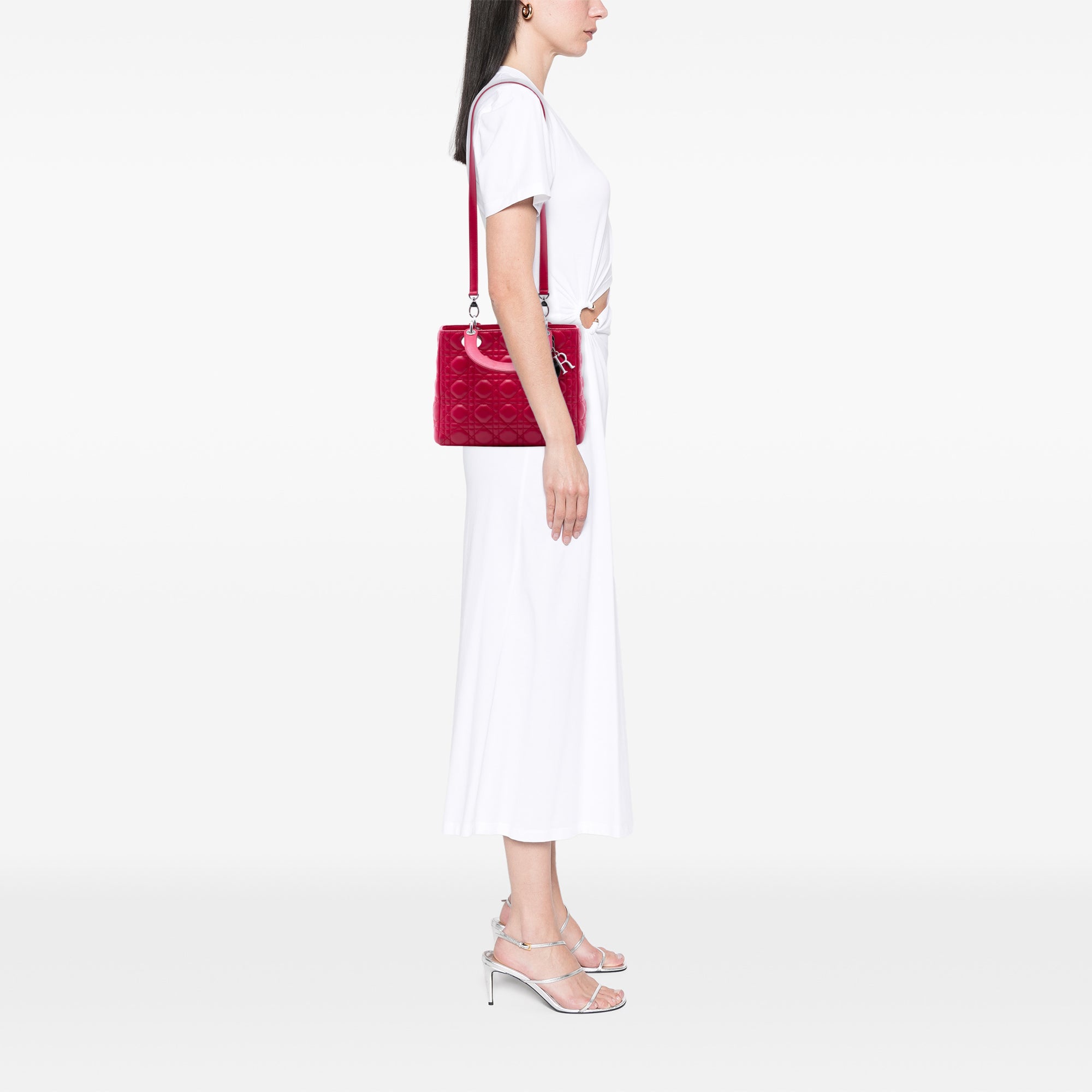 Medium Lambskin Cannage Lady Dior - Image 7