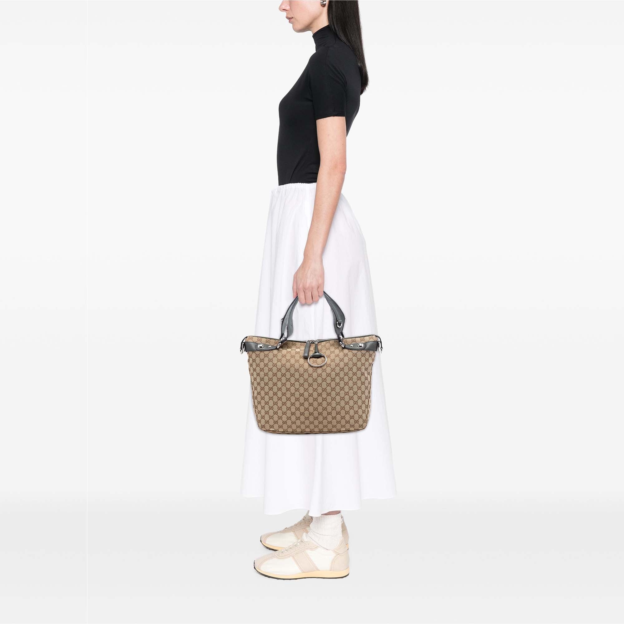 Large GG Canvas Icon Bit Satchel - Image 7
