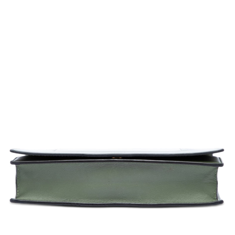 Bicolor Leather Frame Wallet on Chain - Image 3