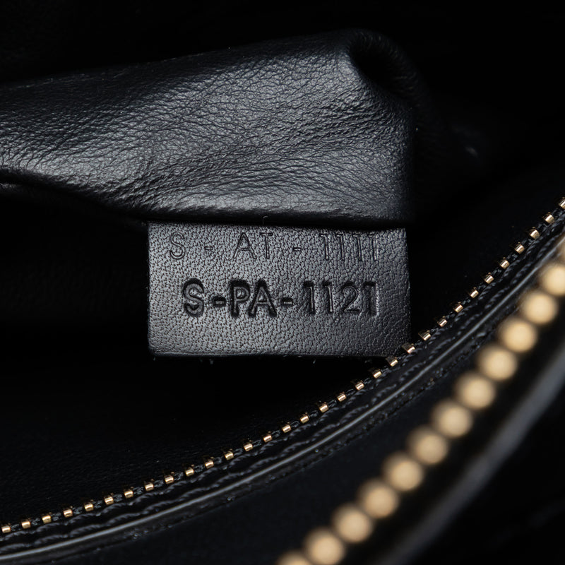 Mini Bicolor Canvas and Leather Luggage Tote - Image 6