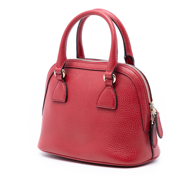 Mini Leather GG Charm Dome Satchel - Image 2