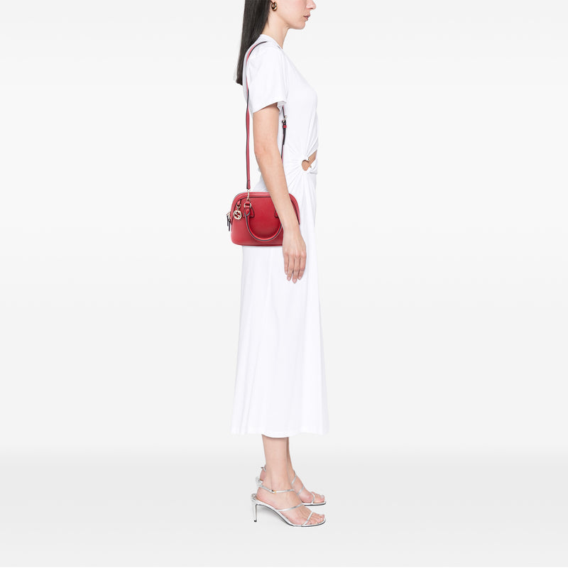 Mini Leather GG Charm Dome Satchel - Image 7