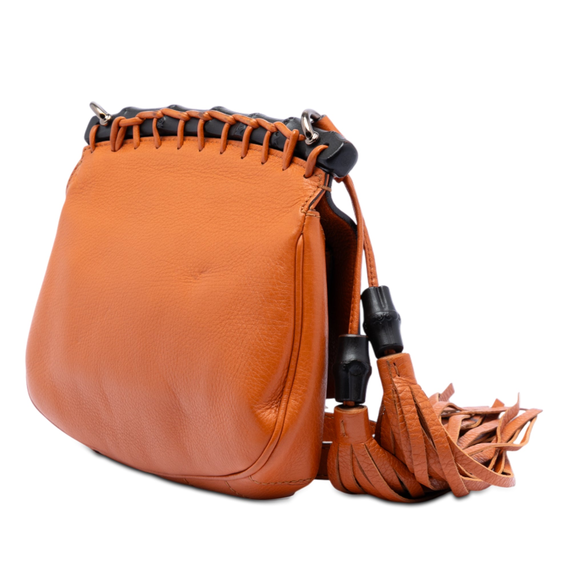 Small Leather Bamboo Nouveau Fringe Crossbody - Image 2