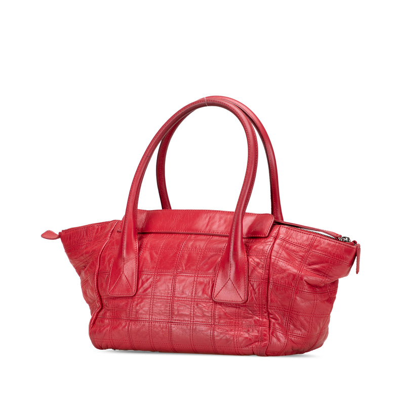 Lambskin Square Stitched Lax Handbag - Image 2