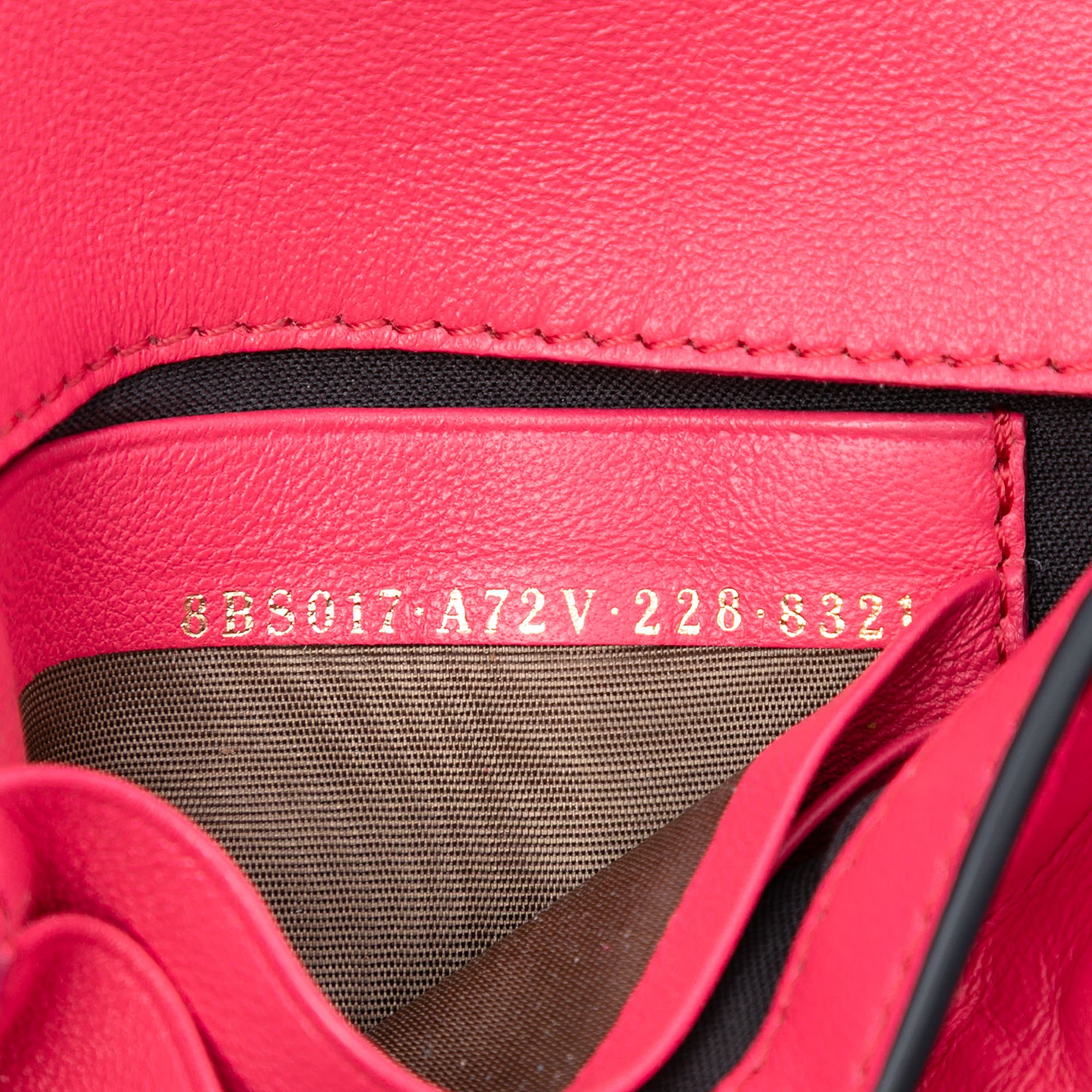 Mini Zucca Embossed Leather Baguette Satchel - Image 6