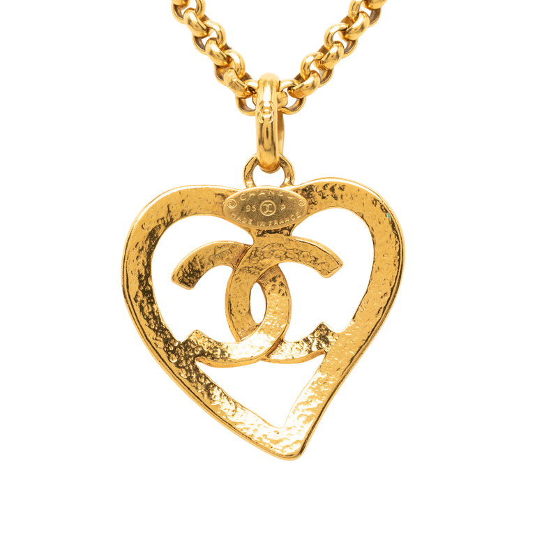CC Gold Plated Heart Pendant Necklace - Image 2