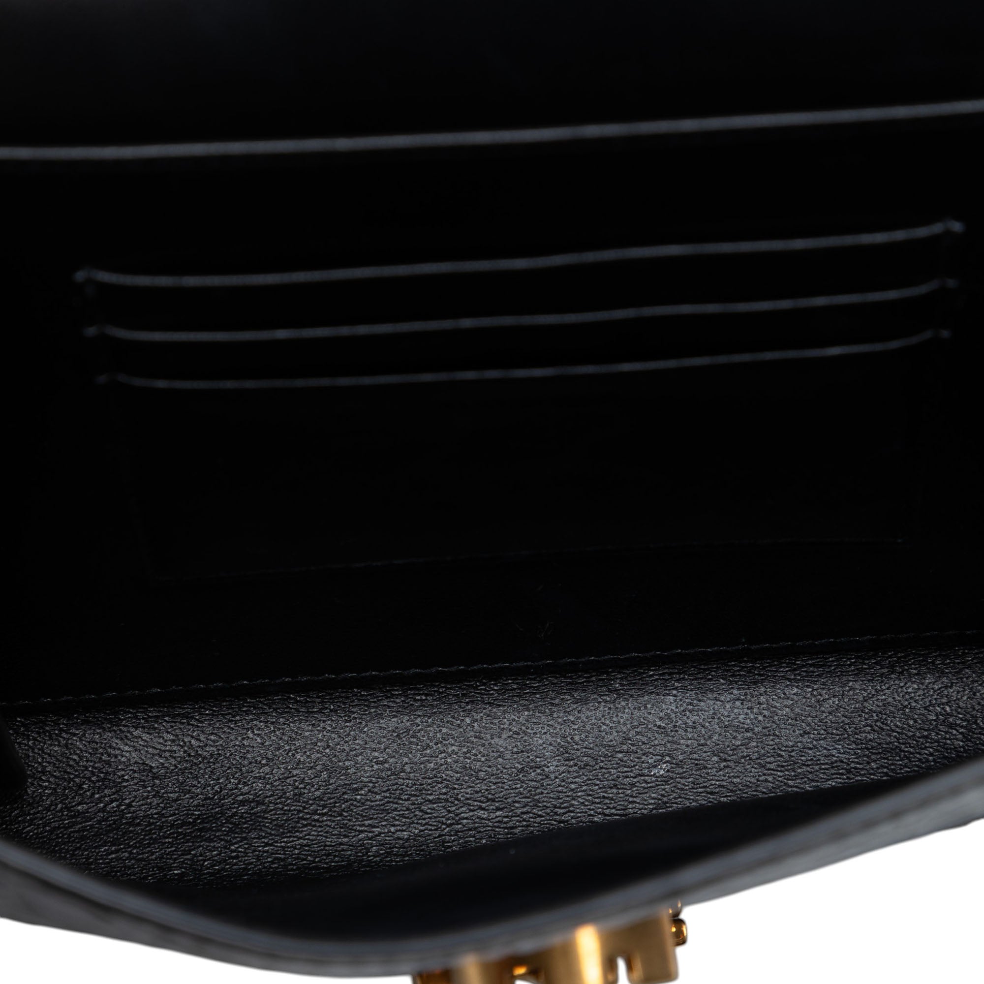 Shiny Croc Embossed Calfskin Monogram Cassandra Chain Wallet - Image 4