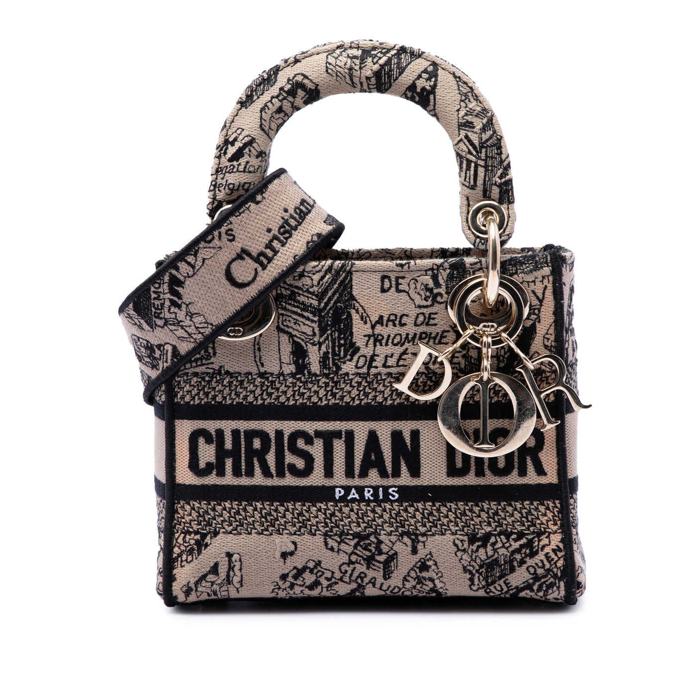 Mini Embroidered Canvas Plan de Paris Lady D Lite - Image 1