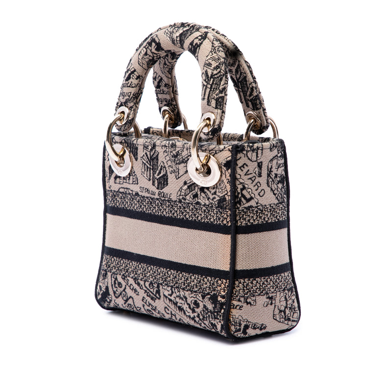 Mini Embroidered Canvas Plan de Paris Lady D Lite - Image 2