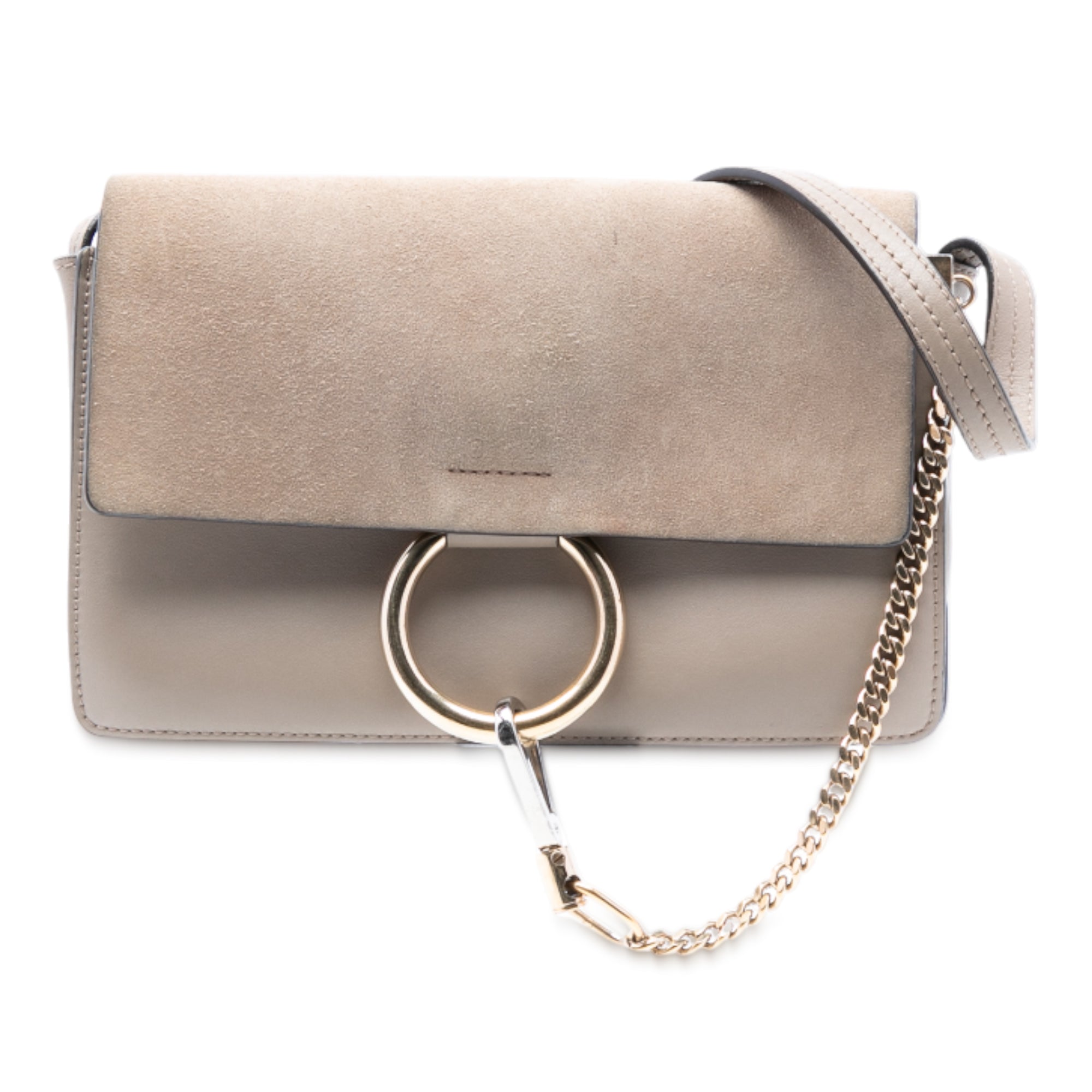 Small Suede and Calfskin Faye Crossbody - Image 1