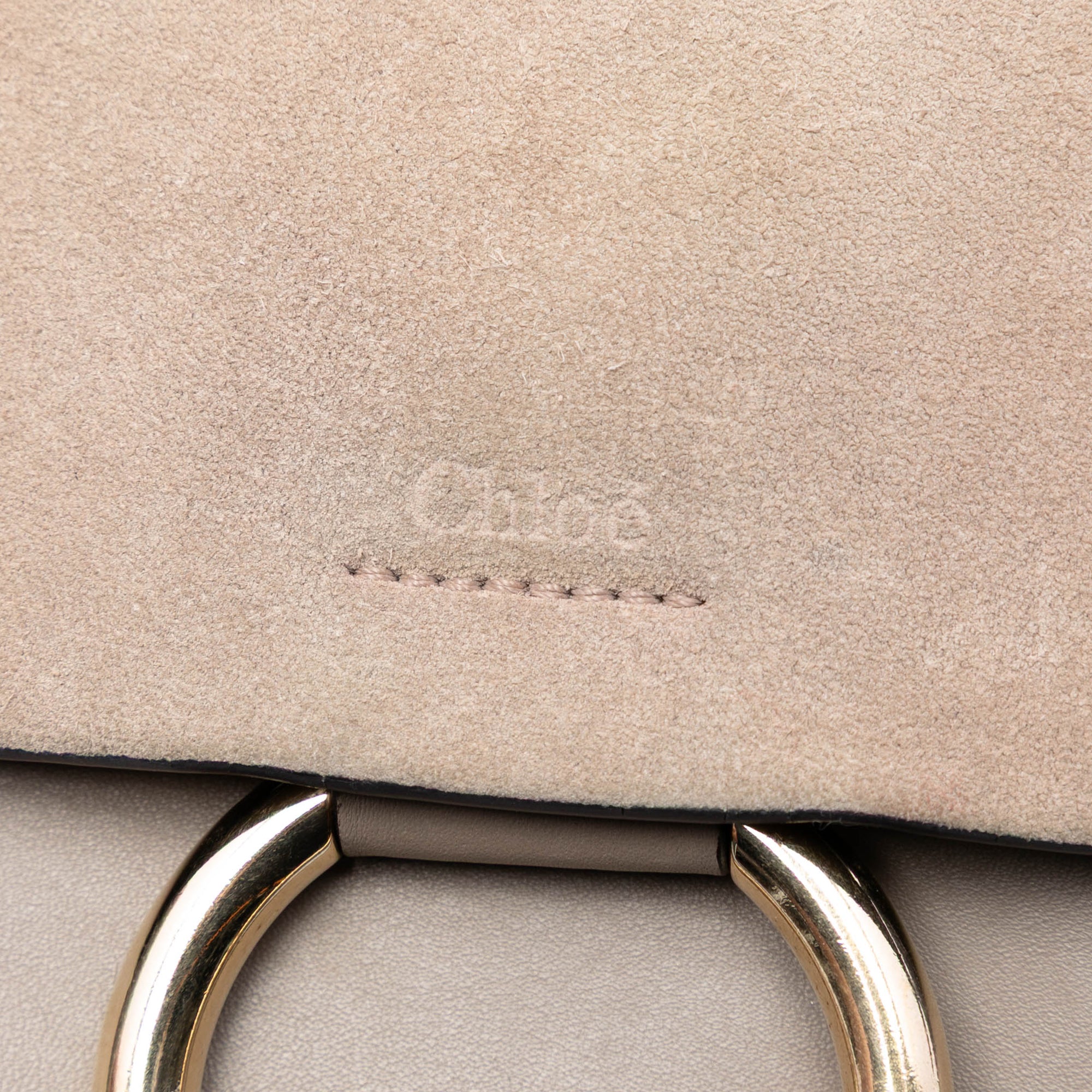 Small Suede and Calfskin Faye Crossbody - Image 6