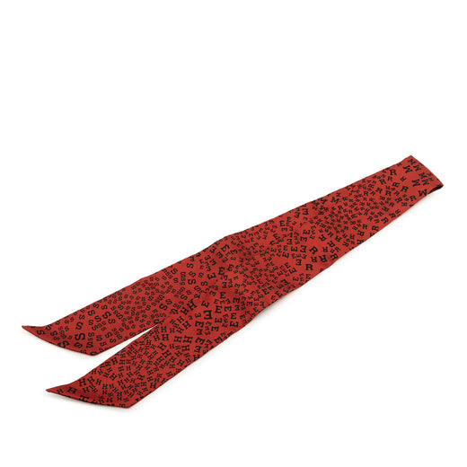 Scattered Letters Twilly Silk Scarf - Image 1