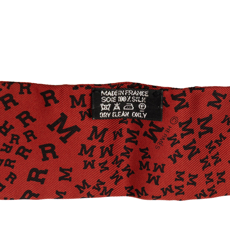 Scattered Letters Twilly Silk Scarf - Image 3