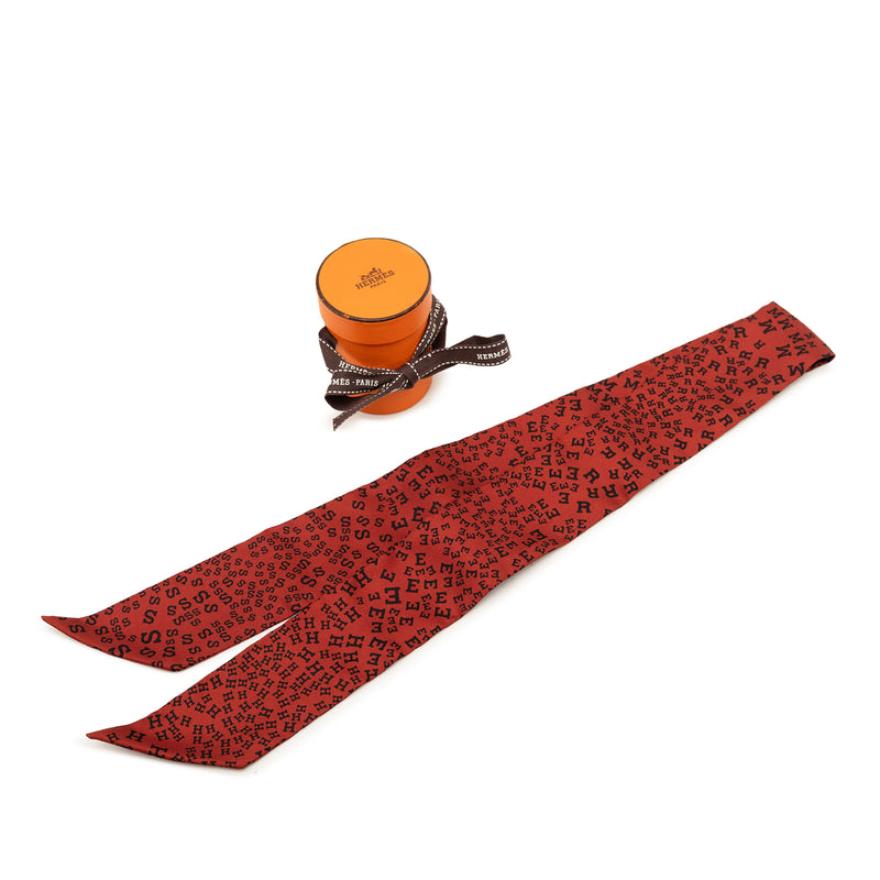 Scattered Letters Twilly Silk Scarf - Image 6