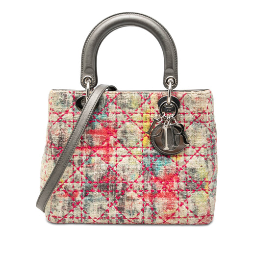 Medium Multicolor Tweed Cannage Lady Dior - Image 1