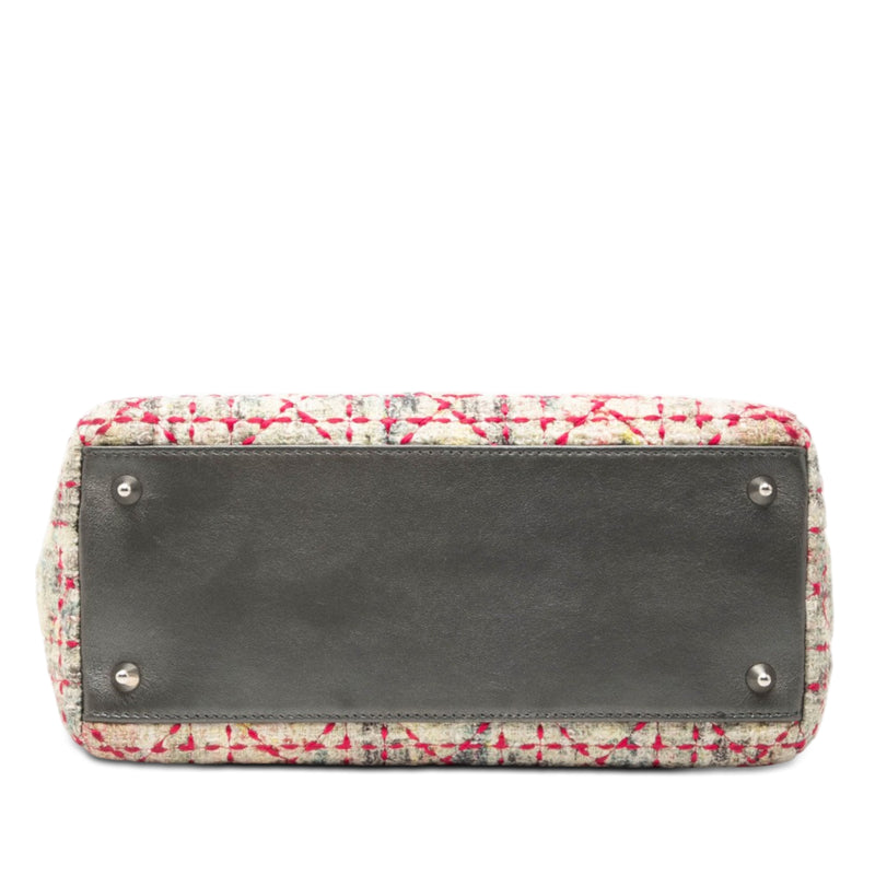 Medium Multicolor Tweed Cannage Lady Dior - Image 3