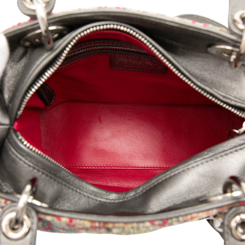 Medium Multicolor Tweed Cannage Lady Dior - Image 4