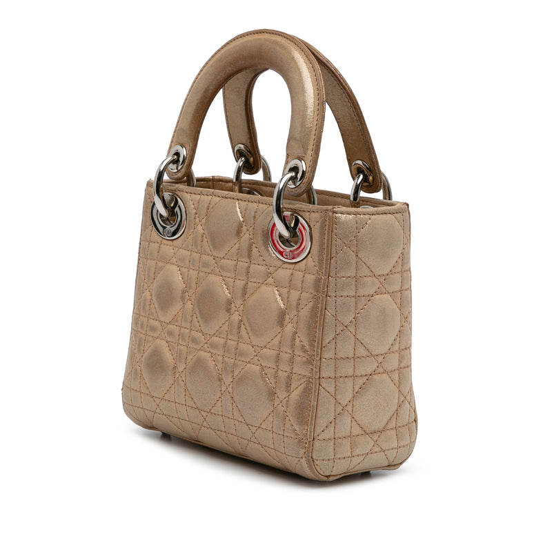 Mini Iridescent Lambskin Cannage Lady Dior - Image 2