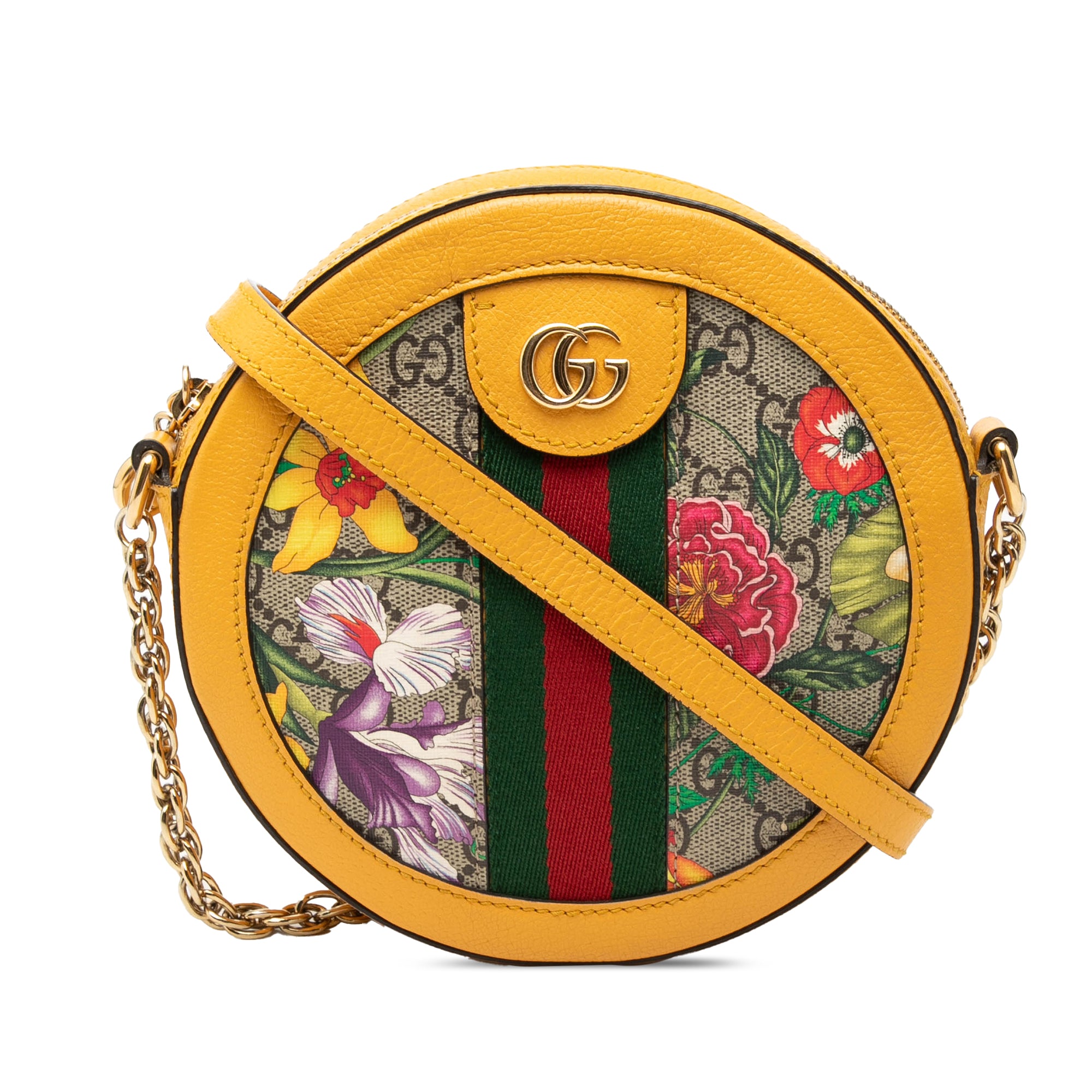 Mini GG Supreme Flora Web Ophidia Round Crossbody - Image 1